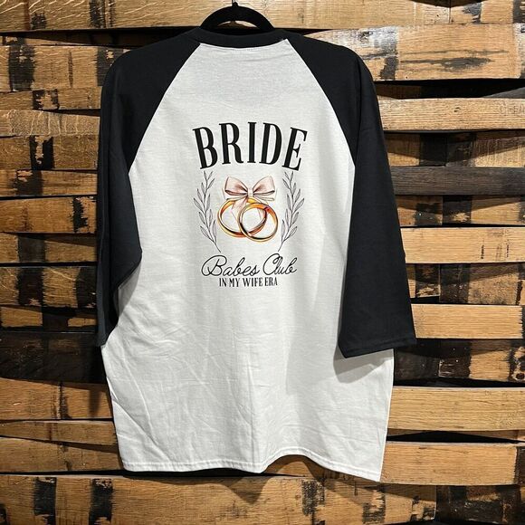 Bride Babes Club Raglan Tee - Picture 1 of 4
